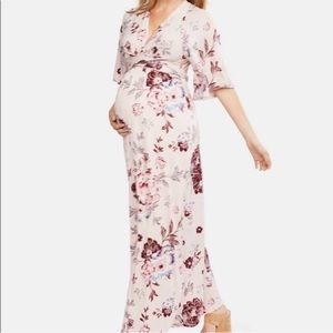 Jessica Simpson size S Pink Floral Kimono Maternity Dress